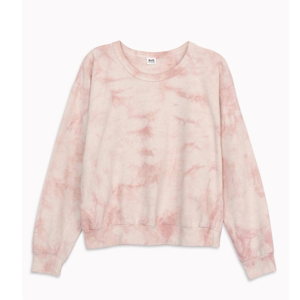 BAM Bliss & Mischief Organic cotton Pink and Blue Tie-Dye Sweatshirt XS